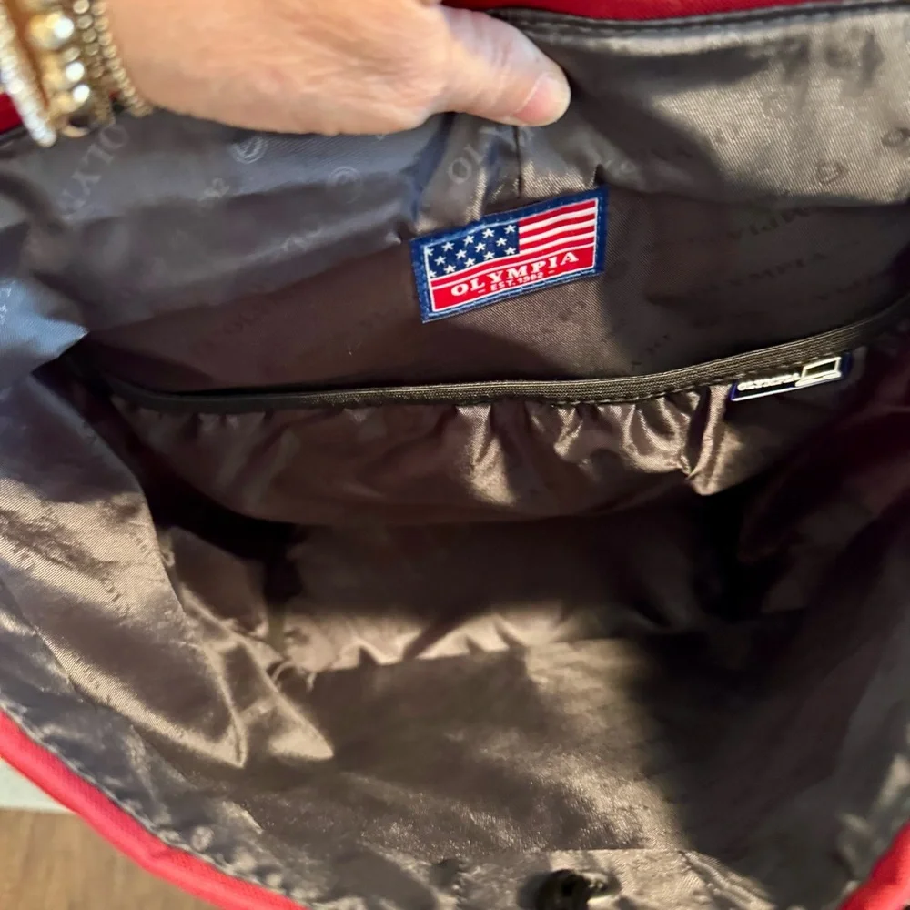 Olympia Red and Black Duke Urban Backpack - NEW